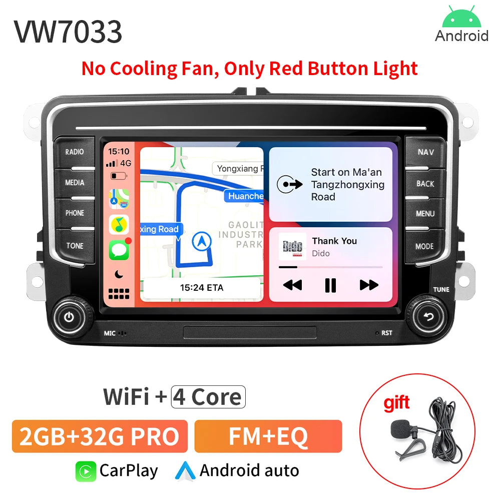 Auto Radio Android 13.0 for Volkswagen VW Passat B6 B7 CC Tiguan Touran GOLF POLO Carplay 4G Car Multimedia GPS 2Din Autoradio