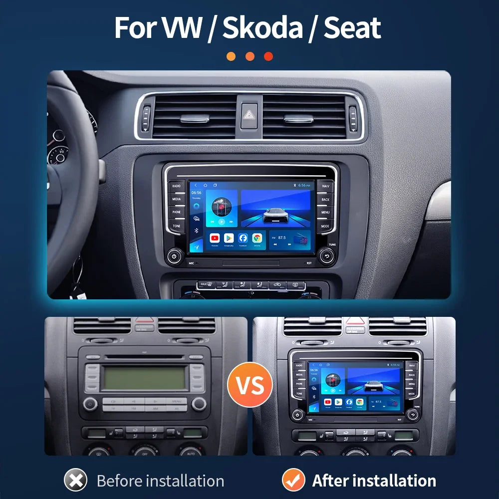 Auto Radio Android 13.0 for Volkswagen VW Passat B6 B7 CC Tiguan Touran GOLF POLO Carplay 4G Car Multimedia GPS 2Din Autoradio