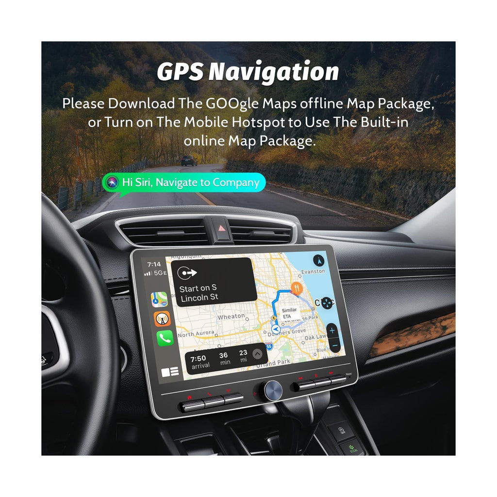 Single Din Touchscreen Radio: 10 Inch Android Single Din Car Stereo Head Unit...