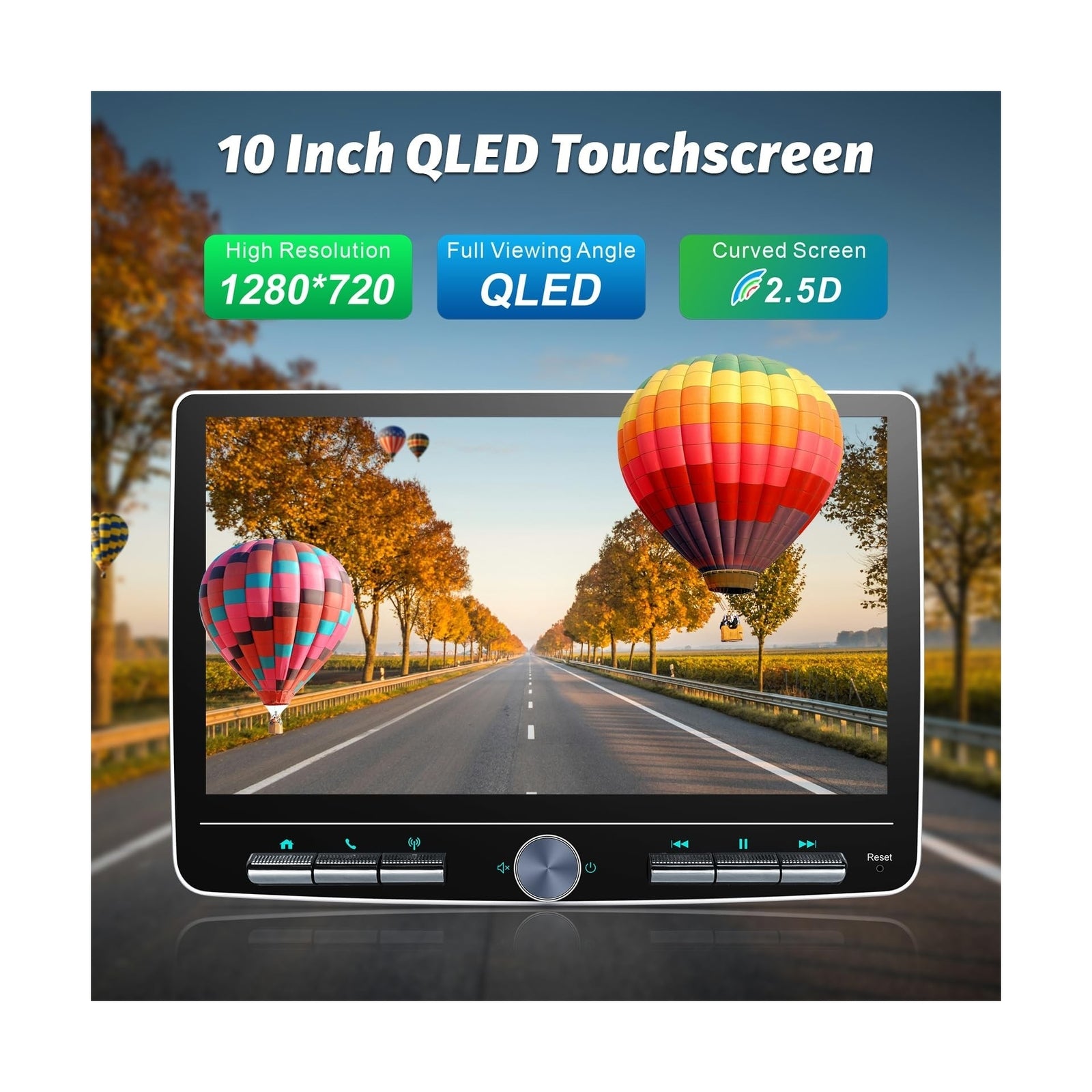 Single Din Touchscreen Radio: 10 Inch Android Single Din Car Stereo Head Unit...