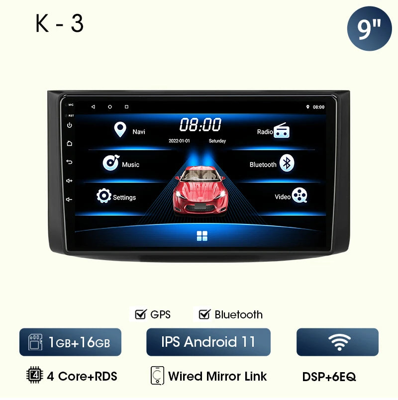 Car Radio for Chevrolet Aveo 2006 2007 2008 2009 2010 2011 2012 2Din Android 12 Carplay Multimidia Video Player Head Unit